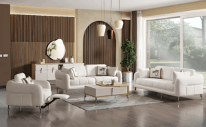 Salon LUGANO – Set 3+3+1 (Livraison et Montage Inclus)