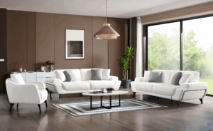 Salon DAKRON – Set 3+3+1 (Livraison et Montage Inclus)