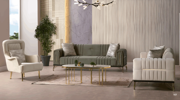 Salon ORLANDO - Set 3+3+1 (Livraison et Montage Inclus)