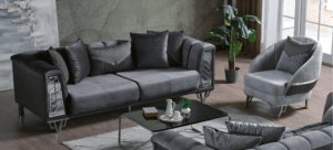 Salon ELEGANCE – Set 3+3+1 (Livraison et Montage Inclus)
