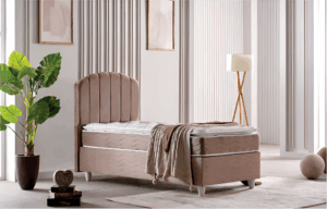 Lit coffre PALERMO 160x200 avec tête de lit design et sommier coffre