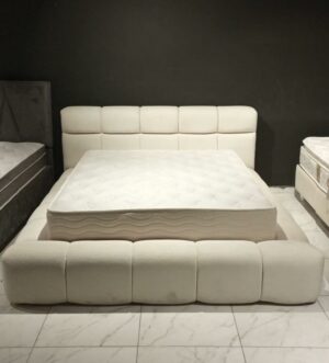 Lit coffre BUBBLE, 160/200 et avec tête de lit design et sommier coffre