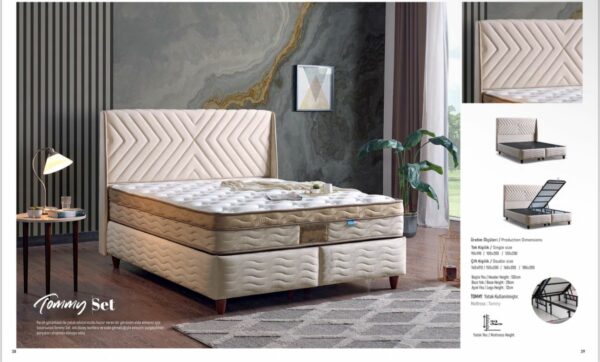 Lit coffre TOMMY 160x200 avec matelas