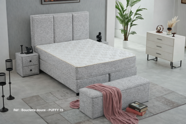 Lit Floransa coffre + matelas orthopédique