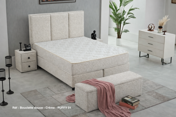 Lit Floransa coffre + matelas orthopédique