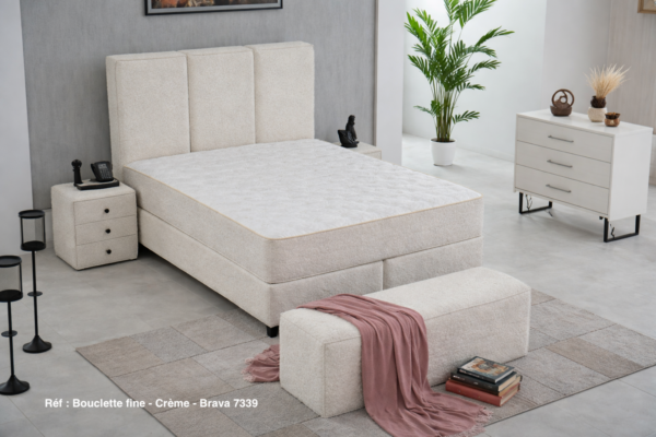 Lit Floransa coffre + matelas orthopédique