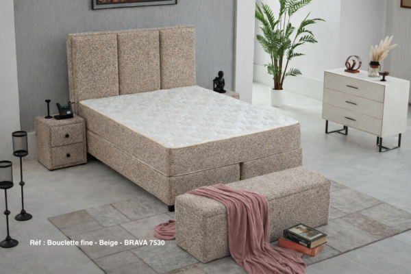 Lit Floransa coffre + matelas orthopédique