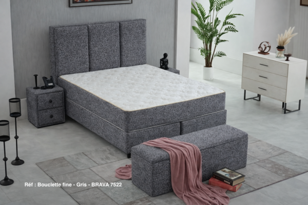 Lit Floransa coffre + matelas orthopédique