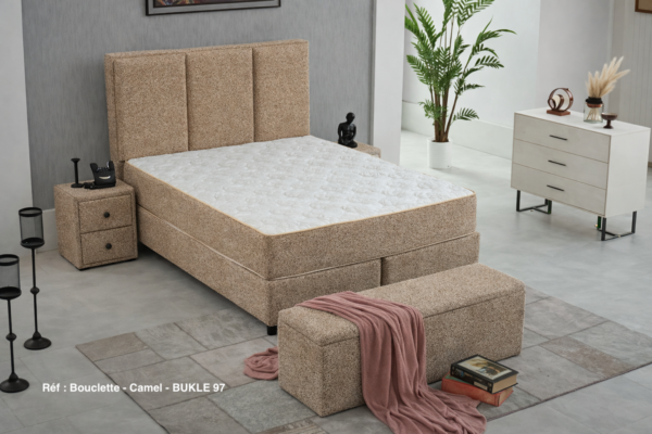 Lit Floransa coffre + matelas orthopédique