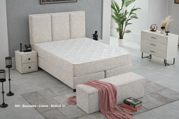 Lit Floransa coffre + matelas orthopédique