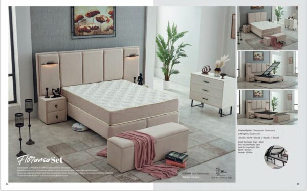 Lit complet 160 x 200 avec ensemble chambre