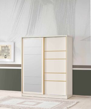 ARMOIRE 160 CM 2 PORTES COULISSANTES GIRONA