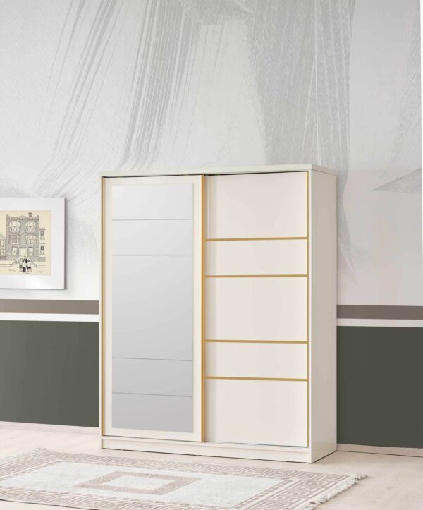 ARMOIRE 160 CM 2 PORTES COULISSANTES GIRONA